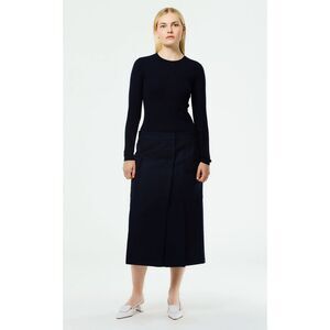 Tibi Superfine Wool Flannel Paneled Cargo Skirt